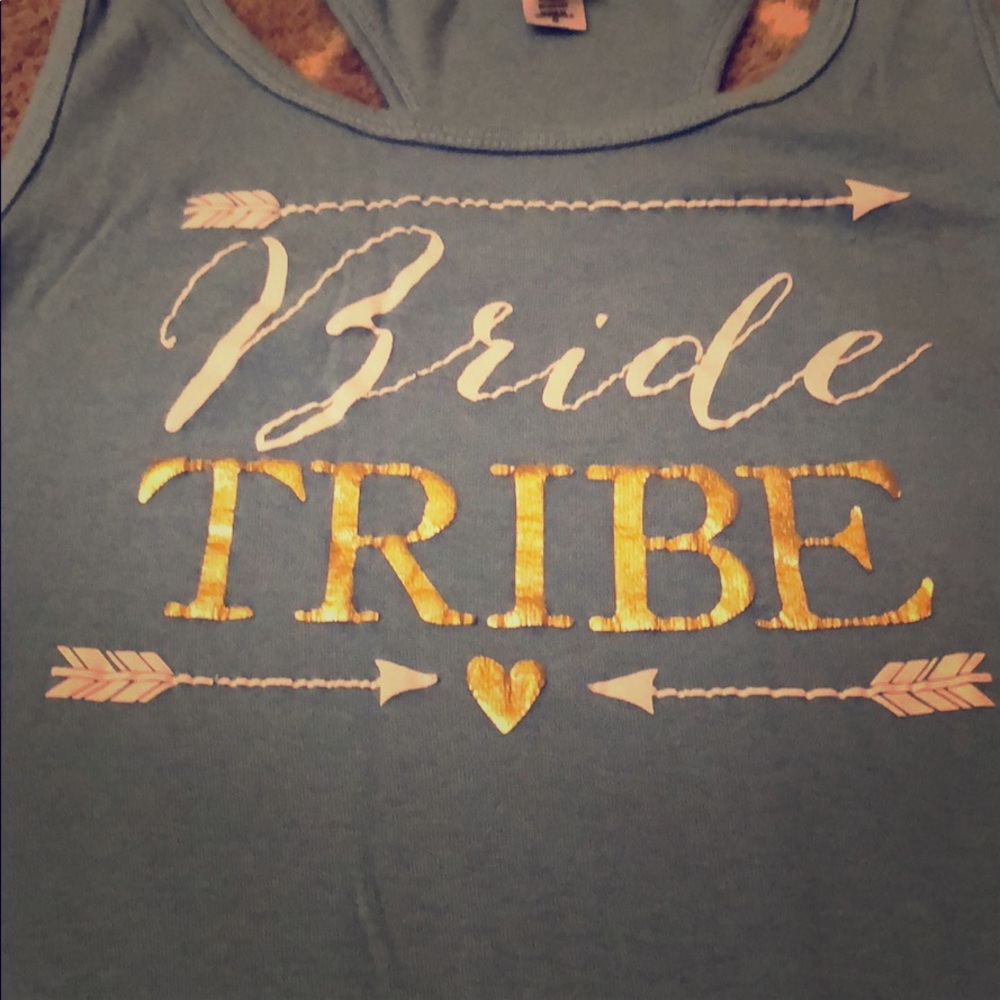 Bride Tribe tank- aqua